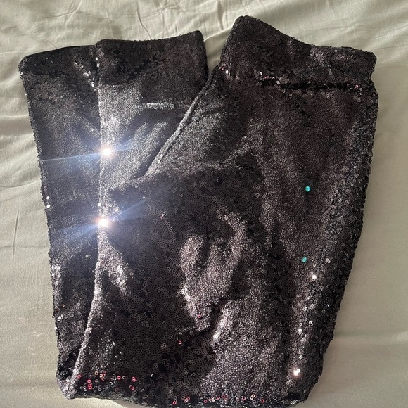 WD.NY Pants - WD.NY Black Skinny Sequin Pants